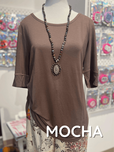 3/4 Sleeve Modal Everyday Top by TruHearts on Synergy Marketplace