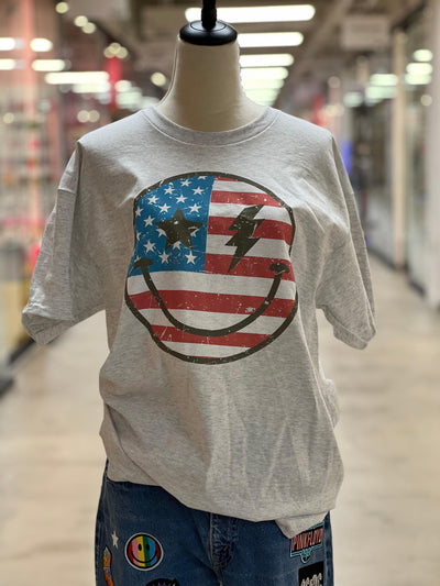 All American Smiley Tee by Malibu Hippie on Synergy Marketplace