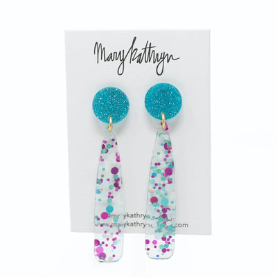 Blue Raspberry Glitter Earrings by Mary Kathryn Design on Synergy Marketplace