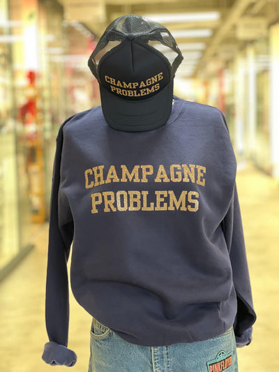 Champagne Problems Sweatshirt by Malibu Hippie on Synergy Marketplace