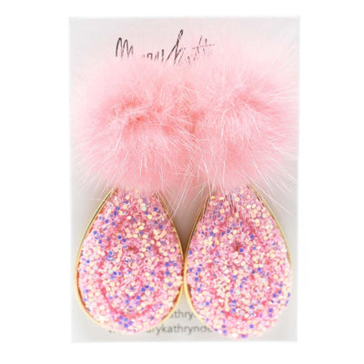 Pink Lacey Puff Earrings by Mary Kathryn Design on Synergy Marketplace