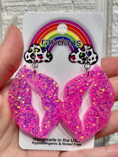 Pink Lip Earrings by Randans on Synergy Marketplace