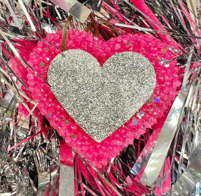 Pink Silver Heart Freshie by Pinky Bolle on Synergy Marketplace
