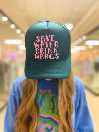 Save Water Drink Margs Trucker Hat by Truck Stop on Synergy Marketplace