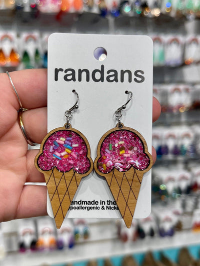 Icecream Cone Earrings by Randans on Synergy Marketplace