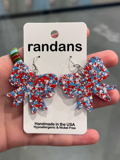 Patriotic Bow Earrings by Randans on Synergy Marketplace